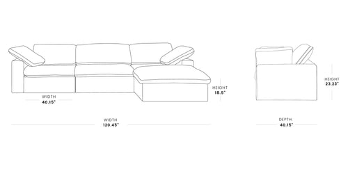 The Ashton 120'w/ottoman